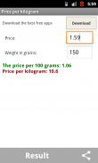 Price per kilogram screenshot 0