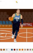 Coloring Basketball  - Color by number screenshot 2
