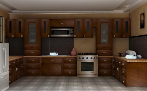 3D Melarikan diri Permainan Puzzle Dapur screenshot 0