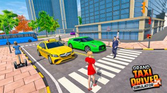 Modern Taxi Driver Car Games screenshot 0