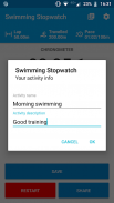 Swimming Stopwatch (Lap counter) screenshot 5