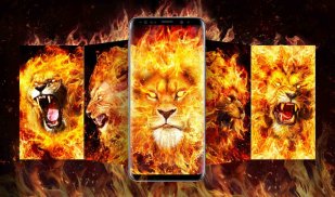Fiery Roar Lion Live Wallpaper screenshot 3