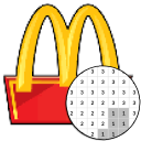 Логотип бренда Цвет по номеру - Pixel Art Icon
