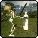 Skeleton Knight Simulation 3D Icon