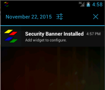 Security Banner Widget screenshot 1