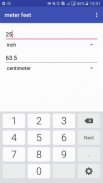 meters to feet to inches distance converter screenshot 1