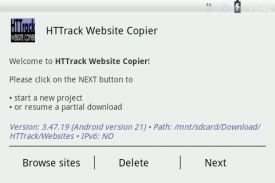 HTTrack Website Copier screenshot 2
