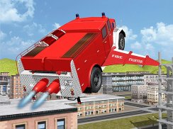 Flying Firetruck City Pilot 3D screenshot 4