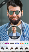 Man Photo Editor - Beard Mustache Hairstyle Cap screenshot 1