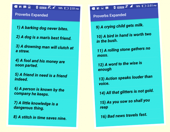 Proverbs With Explanation 8 0 Download Apk For Android Aptoide