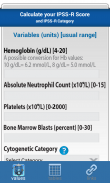 MDS IPSS-R Calculator Advanced screenshot 2