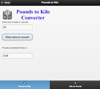 Pounds to Kilograms Converter screenshot 0