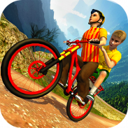 Taksi Sepeda Anak Sim 2018: Balapan BMX Offroad screenshot 15