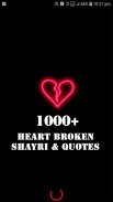 1000+ Heart Broken Shayari & Quotes screenshot 0