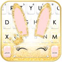 Gold Glitter Bunny Keyboard Theme Icon