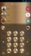 Copper Gold Phone Dialer Theme screenshot 3