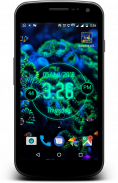 LED Digital Clock with Aquarium live wallpaper screenshot 8