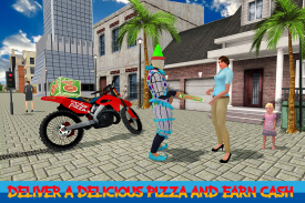 Scary Clown Boy Pizza Bike Delivery screenshot 6