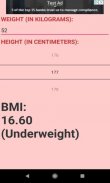 BODY MASS INDEX Calculator - BMI CALCULATOR - WEIGHT & HEIGHT ANALYZE screenshot 2