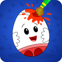 Easter Egg Coloring Game For Kids Icon