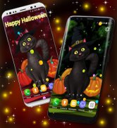 Halloween Black Cat Wallpaper screenshot 0