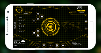 Hitech Futuristic Launcher 2020- Landscape Mode screenshot 4