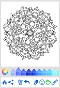 Fleurs Mandala livre coloriage screenshot 6