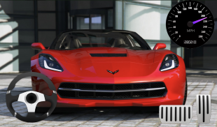 City Driving Chevrolet Corvette Parking screenshot 1