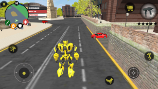 Golden Robot Car Transformer - Futuristic Supercar screenshot 1