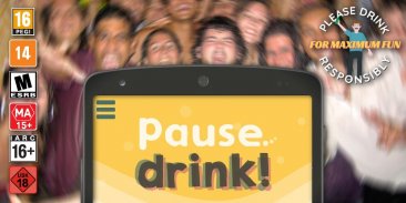 Pause...drink! drinking game. screenshot 7