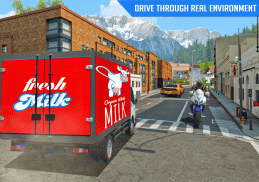Milk Van Delivery 3D - Dairy Transport Truck screenshot 9