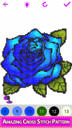 Flowers Cross Stitch Coloring screenshot 6