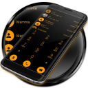 Dialer theme Flat Black Orange