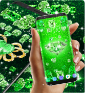 Green diamond shiny wallpapers screenshot 5