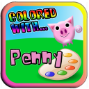 Colorato con Penny Pig Icon