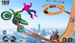 Superhero Mega Ramp Bike Stunt screenshot 16