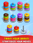 Donut Hoop Stack 3d Color Sort screenshot 5