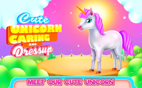Cute Unicorn Caring and Dressup screenshot 1