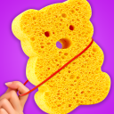 Sponge Art 3D Rubber Band Game Icon