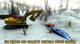 Heavy Snow Excavator Crane Simulator 2018 screenshot 1