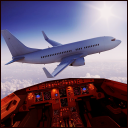 Private AirPlane Flight Simulator City Night King Icon