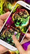 ثيم لوحة المفاتيح Glow Tiger screenshot 1