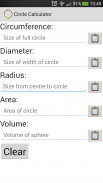 Circle Calculator screenshot 0