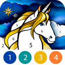 Unicorn Color by Number Book icon