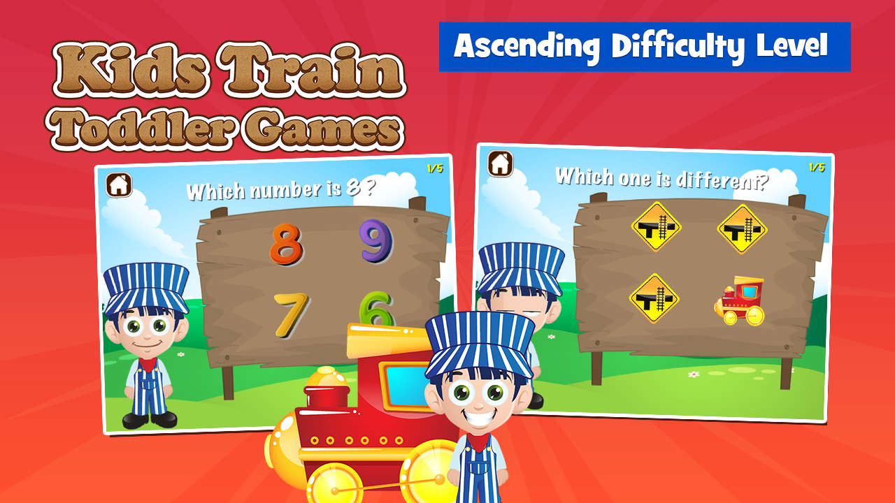 Play free toddler game online: Trains