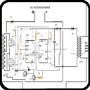 Simple Inverter Circuit Diagram Icon