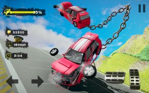 Crash Beam Car Car Chained: การจำลองอุบัติเหตุ screenshot 1