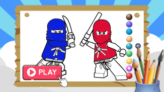 Ninja Coloring Game screenshot 1