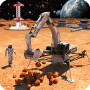 Space Station Construction City Planet Mars Colony Icon