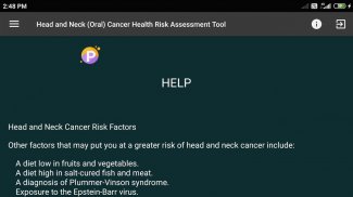 Head and Neck (Oral) Cancer Risk Assessment Tool screenshot 6